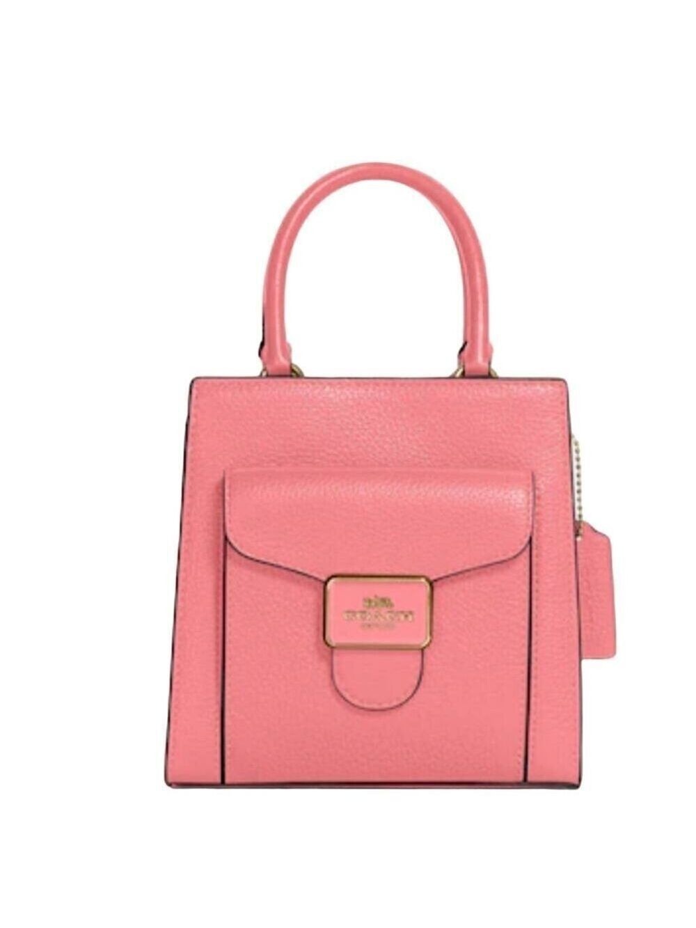 COACH MINI PEPPER PINK TAFFY LEATHER CROSSBODY SHOULDER BAG
